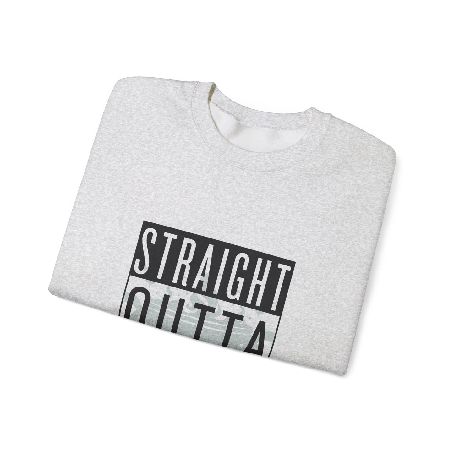 Teal Straight Outta Cauldron Unisex Crewneck Sweatshirt