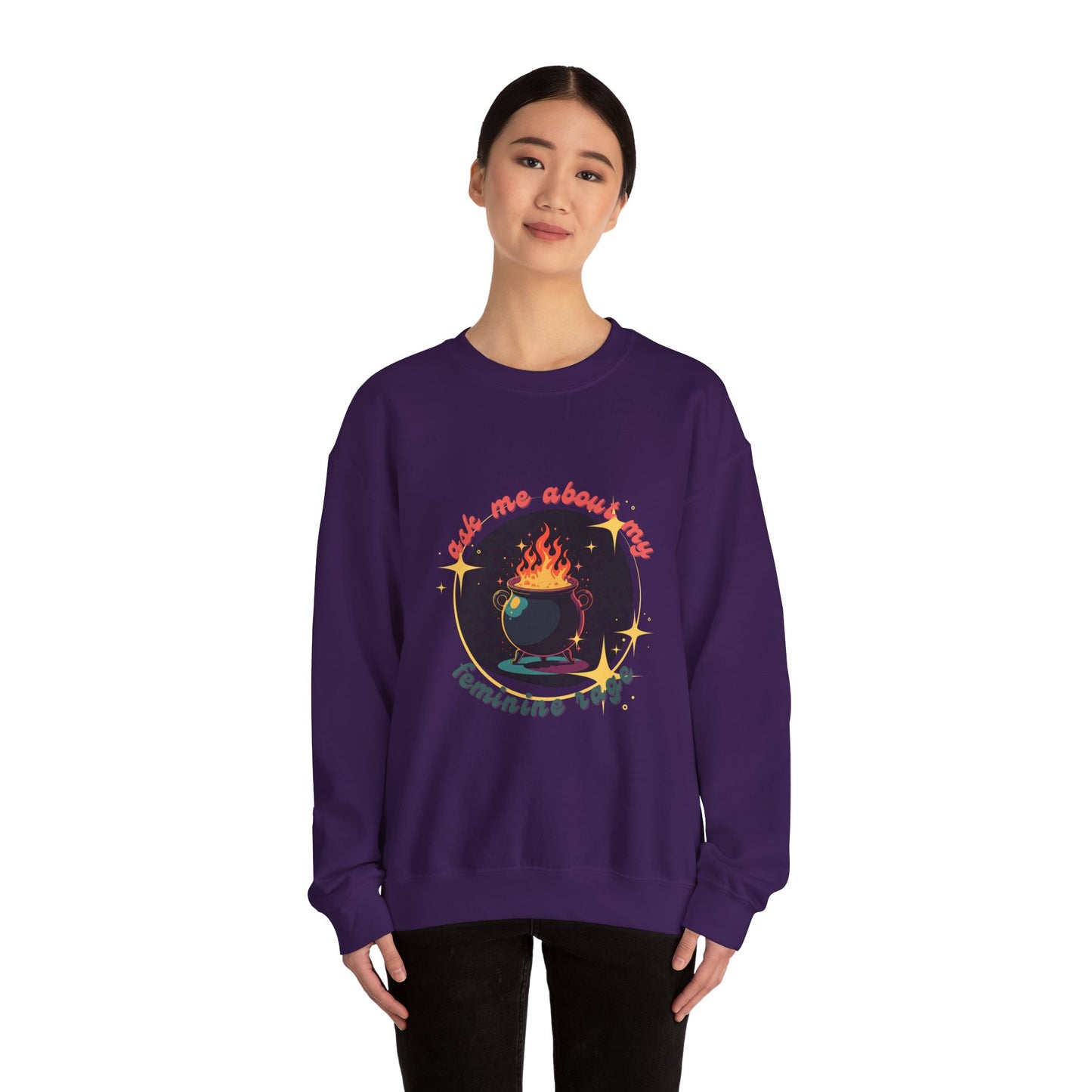 Feminine Rage Cauldron Unisex Crewneck Sweatshirt