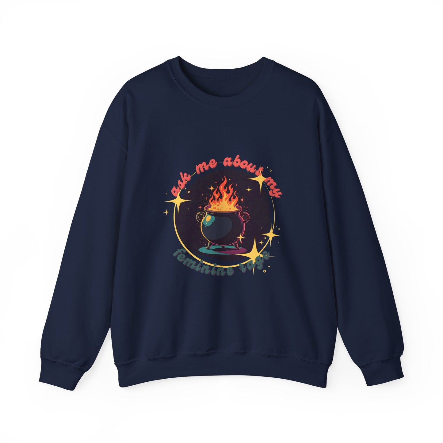 Feminine Rage Cauldron Unisex Crewneck Sweatshirt