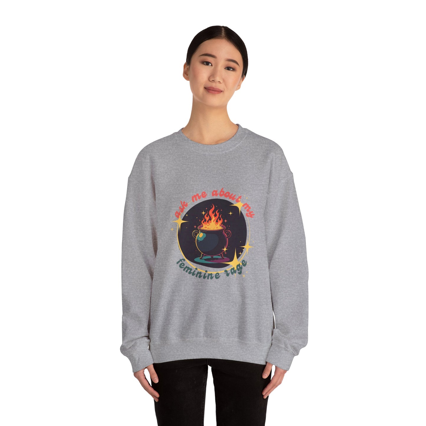 Feminine Rage Cauldron Unisex Crewneck Sweatshirt