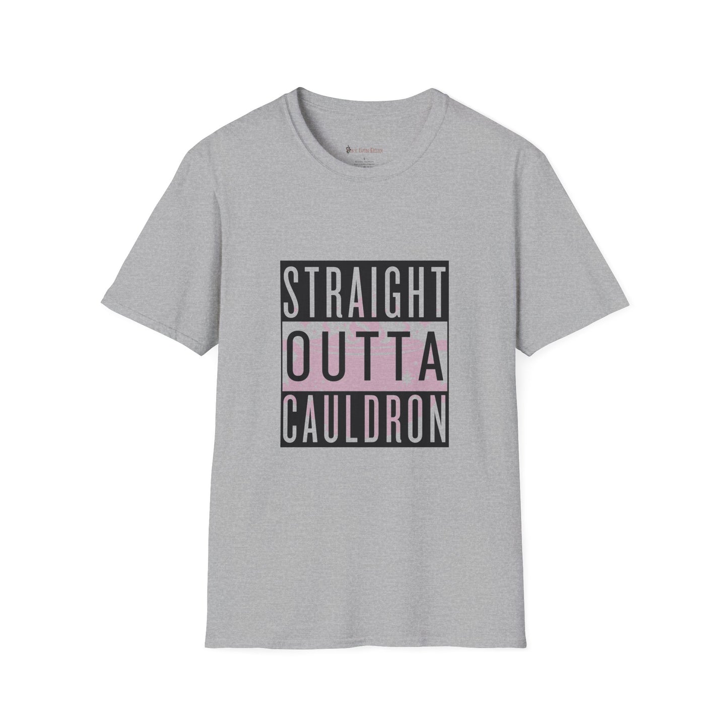 Pink Straight Outta Cauldron Unisex Softstyle T-Shirt