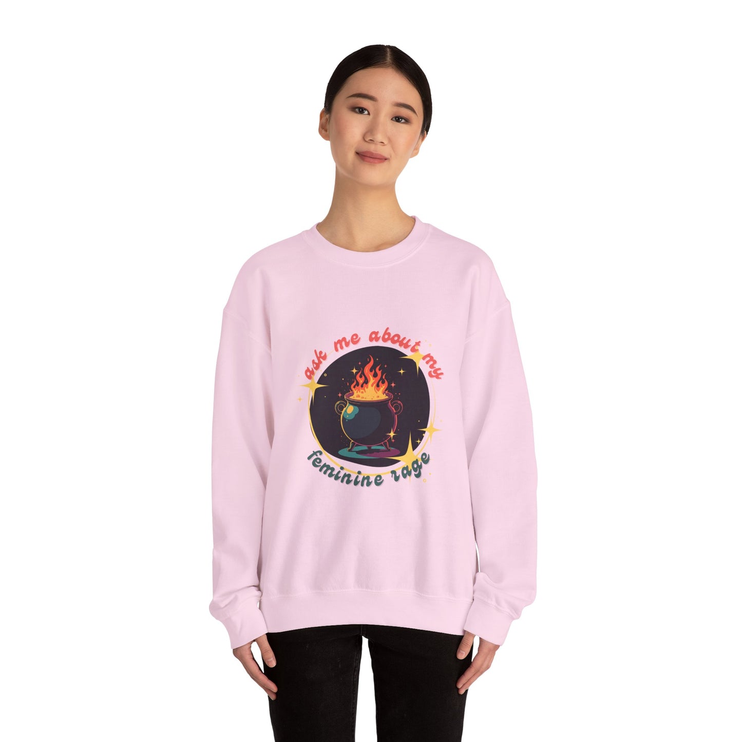 Feminine Rage Cauldron Unisex Crewneck Sweatshirt