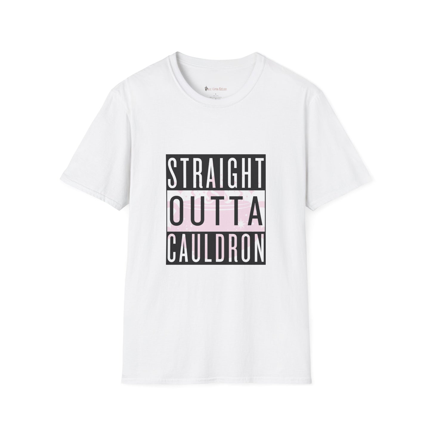 Pink Straight Outta Cauldron Unisex Softstyle T-Shirt