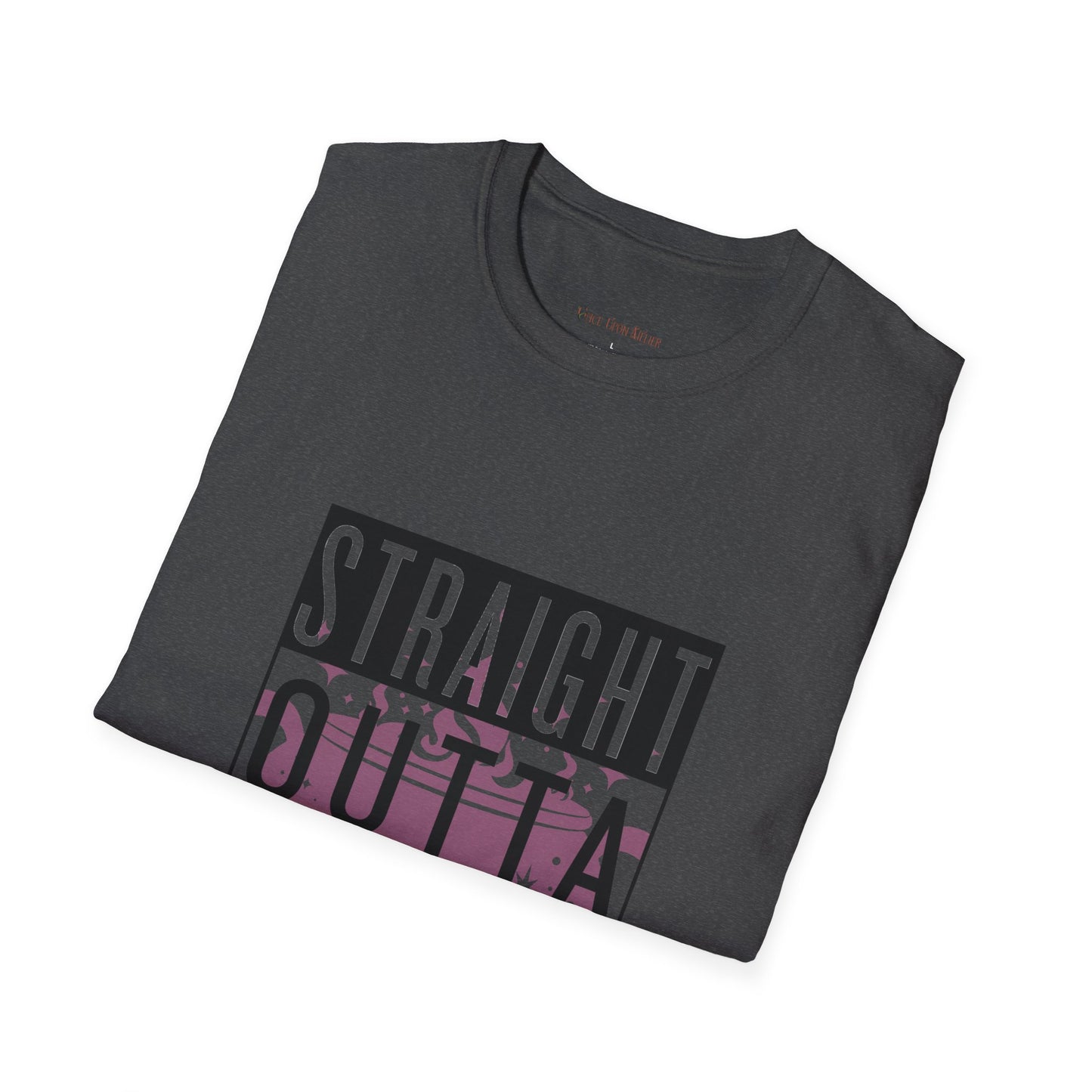 Pink Straight Outta Cauldron Unisex Softstyle T-Shirt