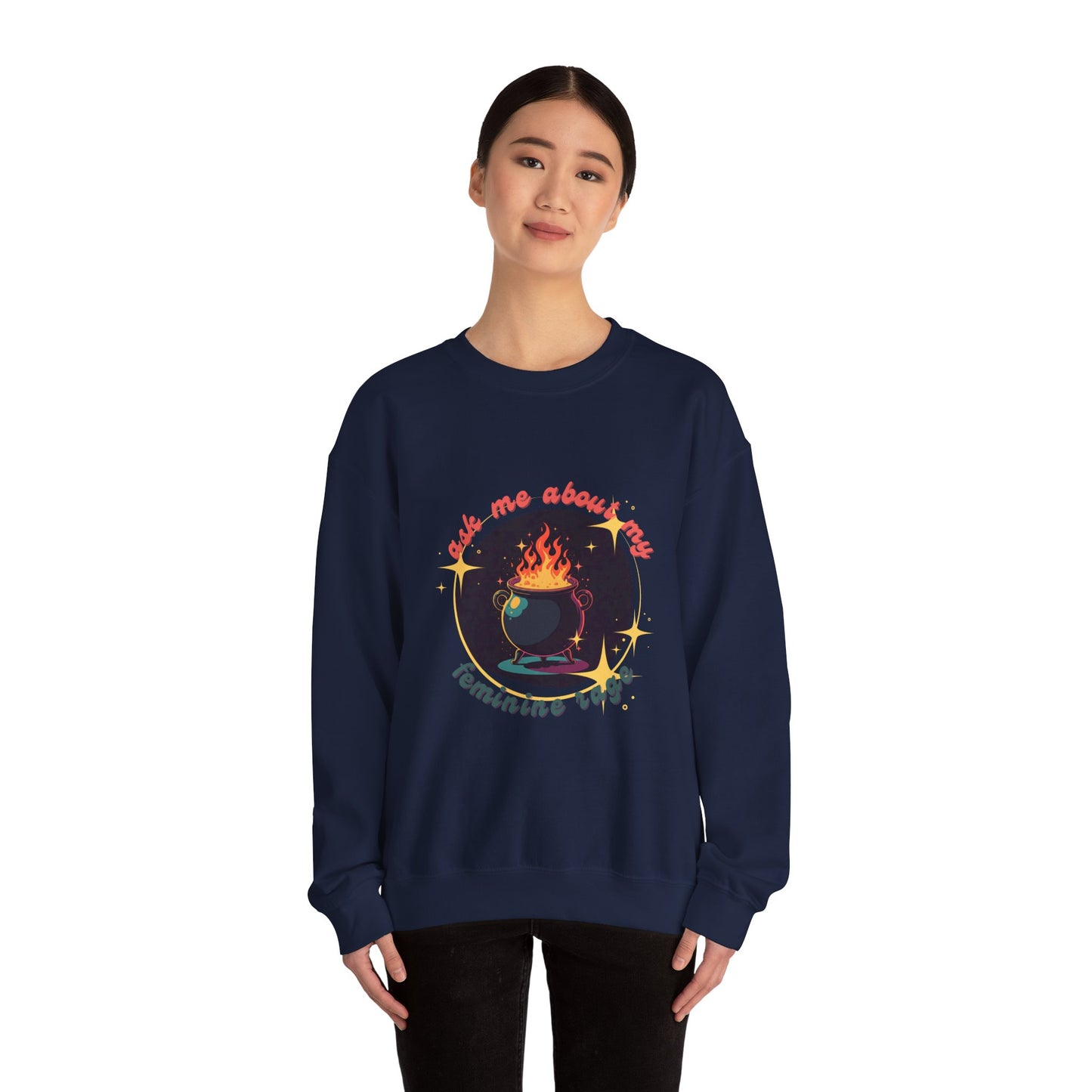 Feminine Rage Cauldron Unisex Crewneck Sweatshirt