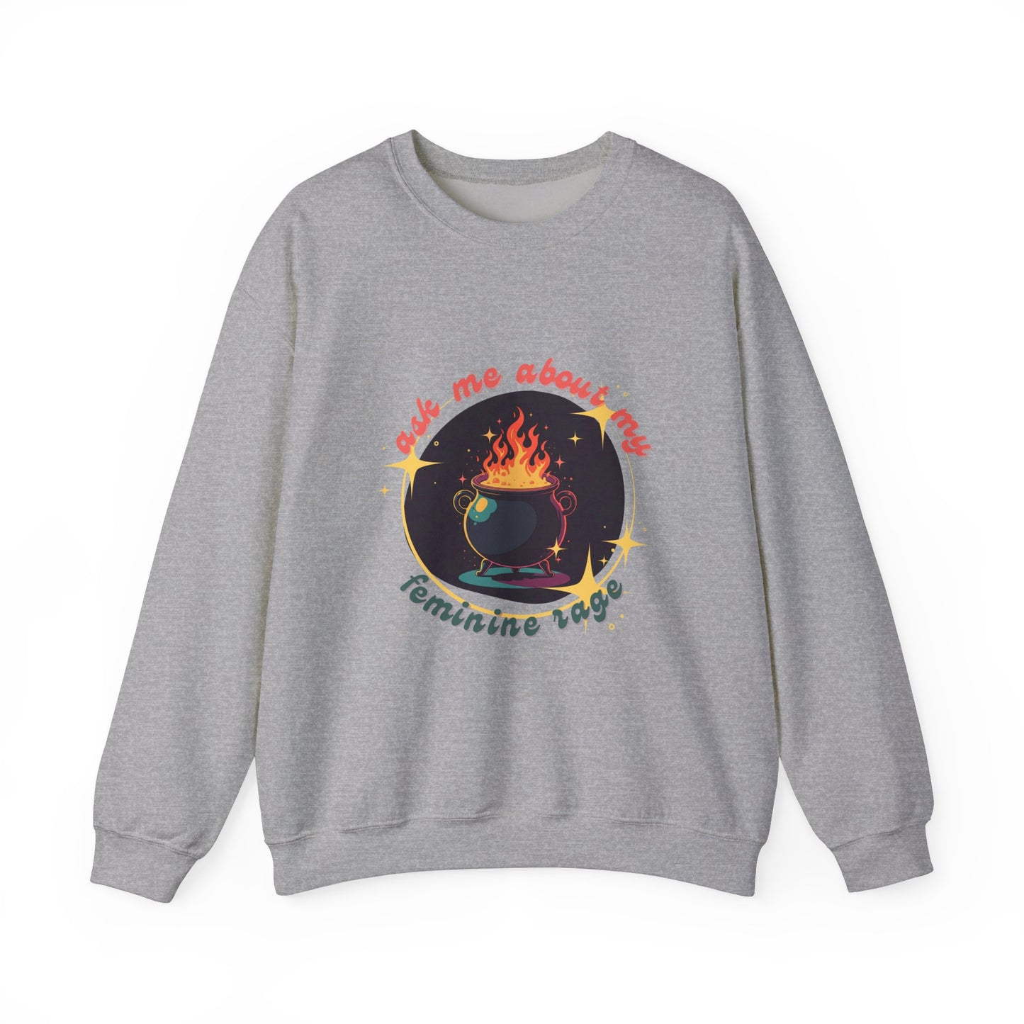 Feminine Rage Cauldron Unisex Crewneck Sweatshirt