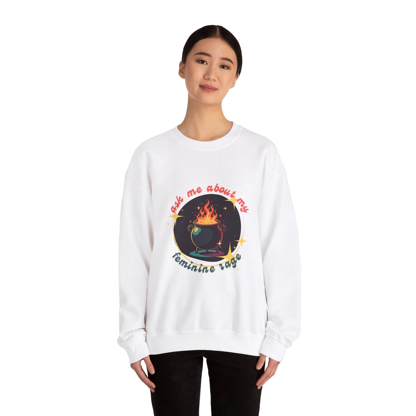 Feminine Rage Cauldron Unisex Crewneck Sweatshirt