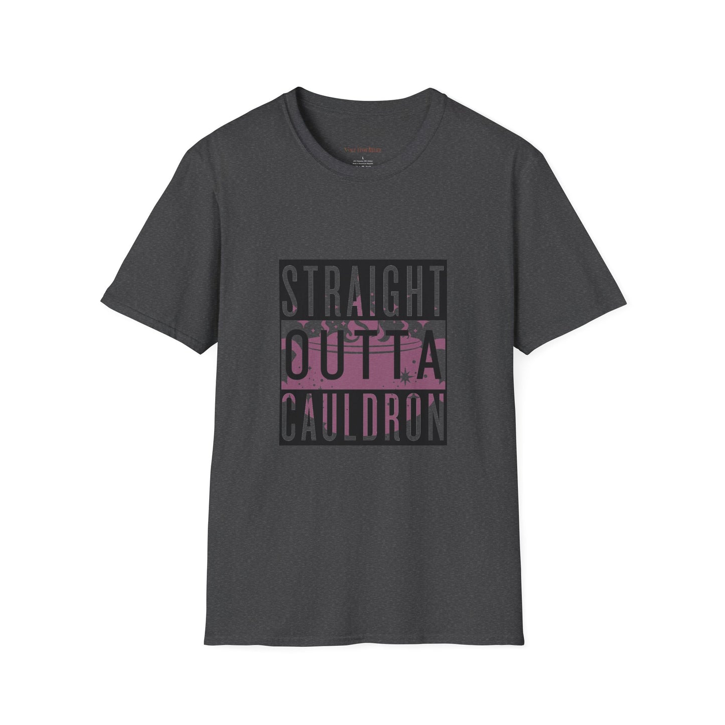 Pink Straight Outta Cauldron Unisex Softstyle T-Shirt