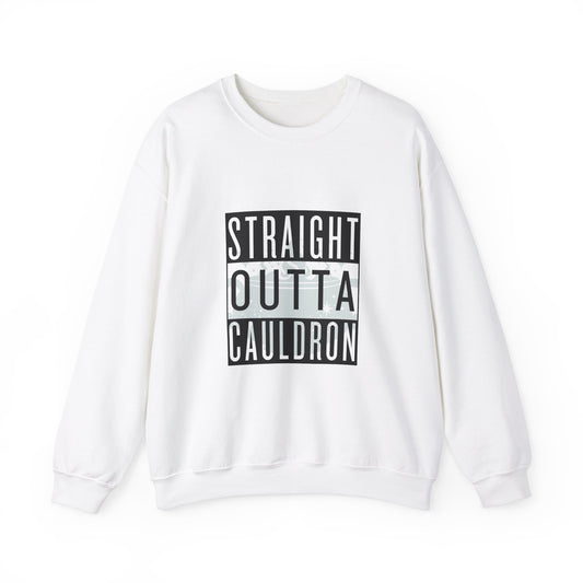 Teal Straight Outta Cauldron Unisex Crewneck Sweatshirt