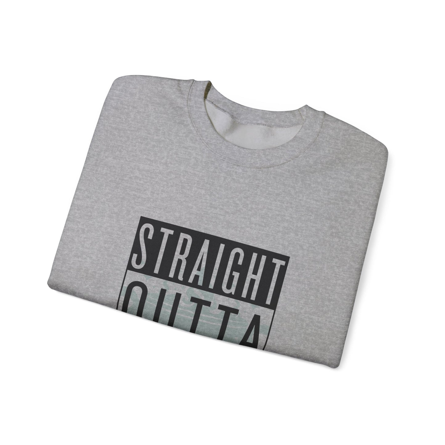 Teal Straight Outta Cauldron Unisex Crewneck Sweatshirt